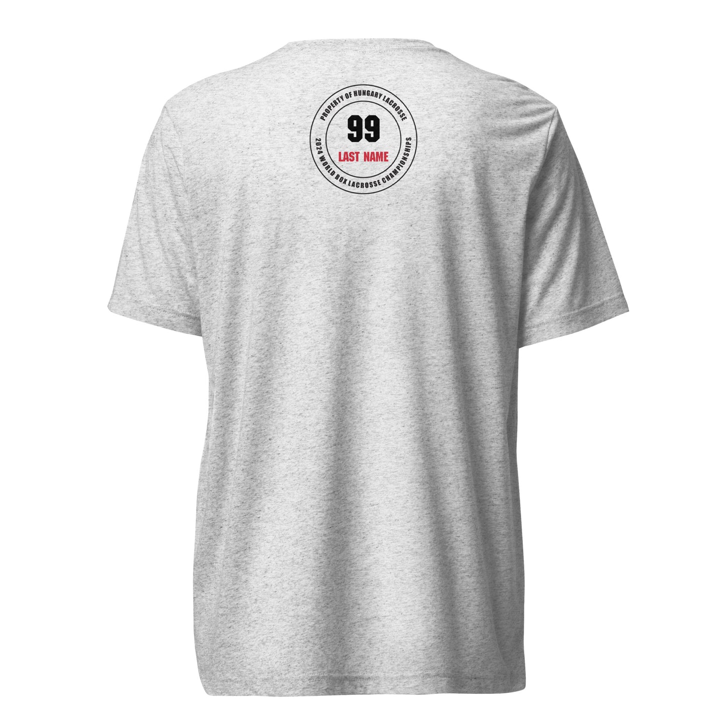 Adult Hungary Box Lacrosse 2024 Tri-Blend Shirt - Personalized