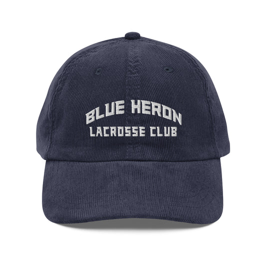 Blue Heron Lacrosse Vintage Corduroy Hat