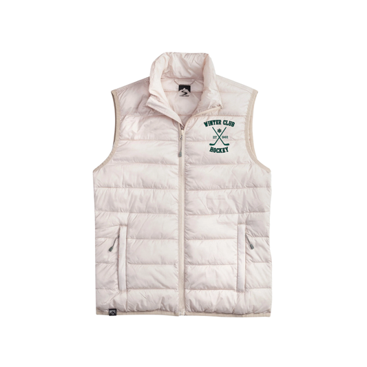 Winter Club Women's Pacific Puffer Vest – Sand approved product mockup
