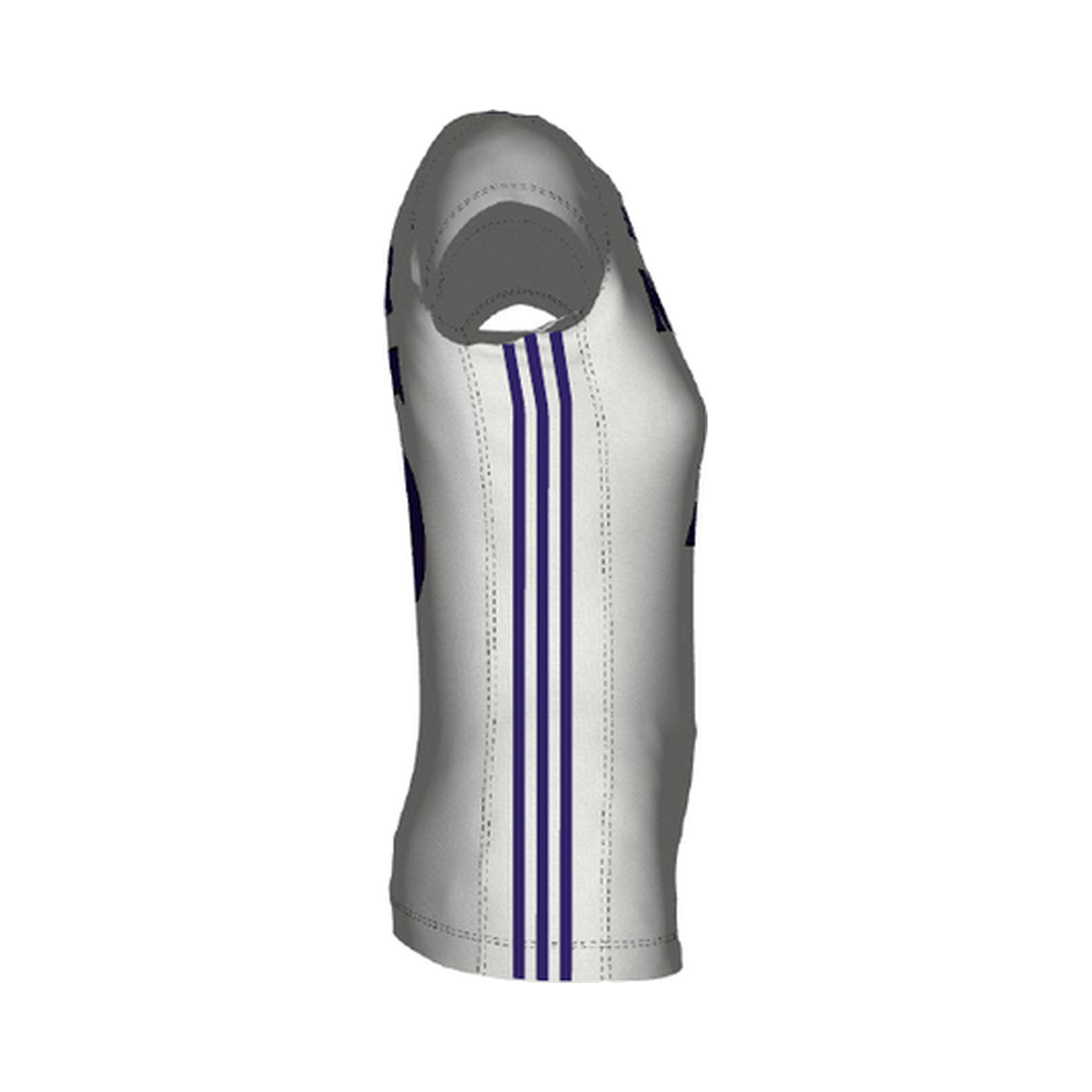 White Adidas Short Sleeve Jersey (Libero) — angled view