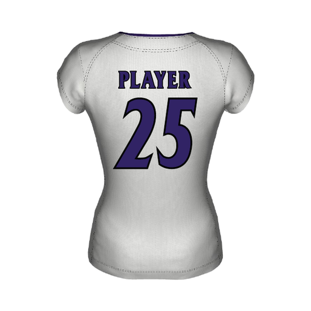 White Adidas Short Sleeve Jersey (Libero) — back view
