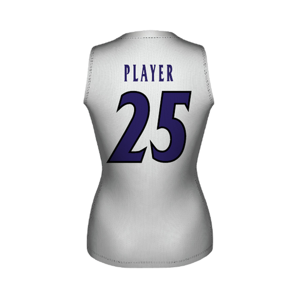 White Adidas Sleeveless Jersey — back view