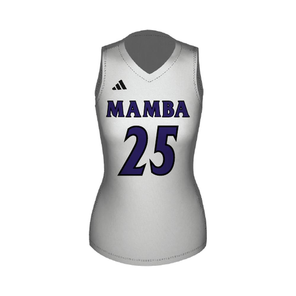 White Adidas Sleeveless Jersey — front view