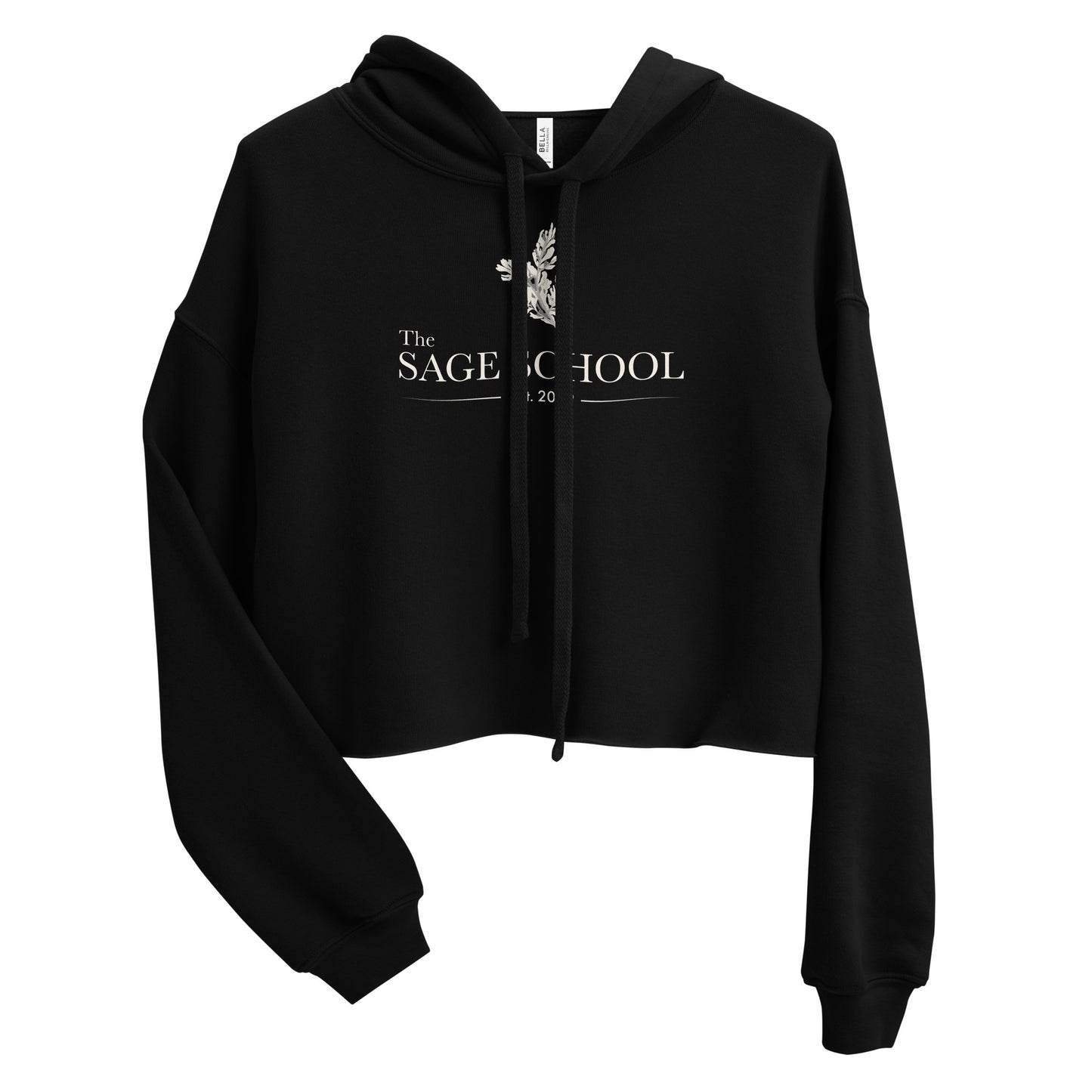 Women's Sage School Bella + Canvas Crop Hoodie
