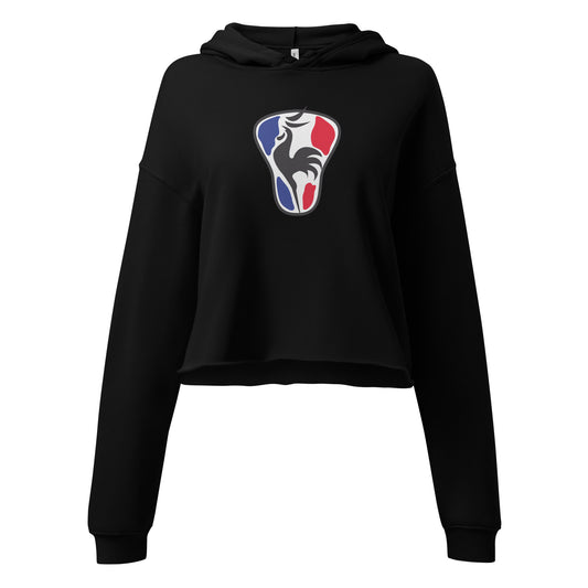 Women's France Lacrosse Bella + Canvas Crop Hoodie