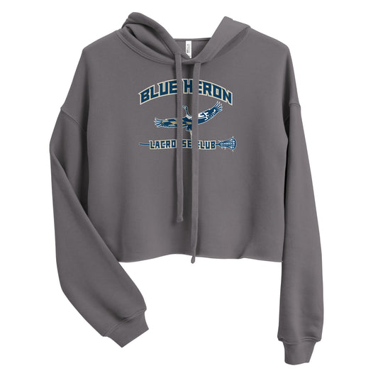 Women's Blue Heron Lacrosse Bella + Canvas Crop Hoodie