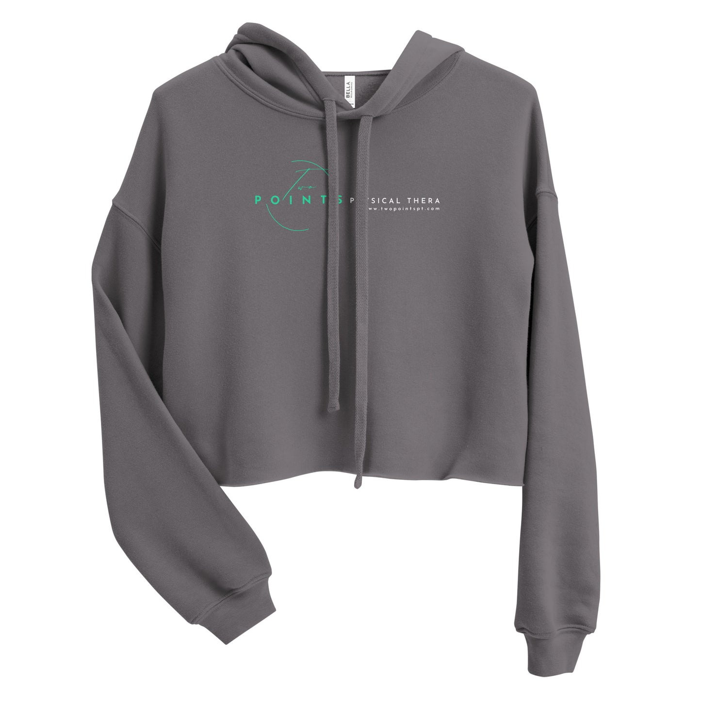 Women's Two Points Physical Therapy Bella + Canvas Crop Hoodie