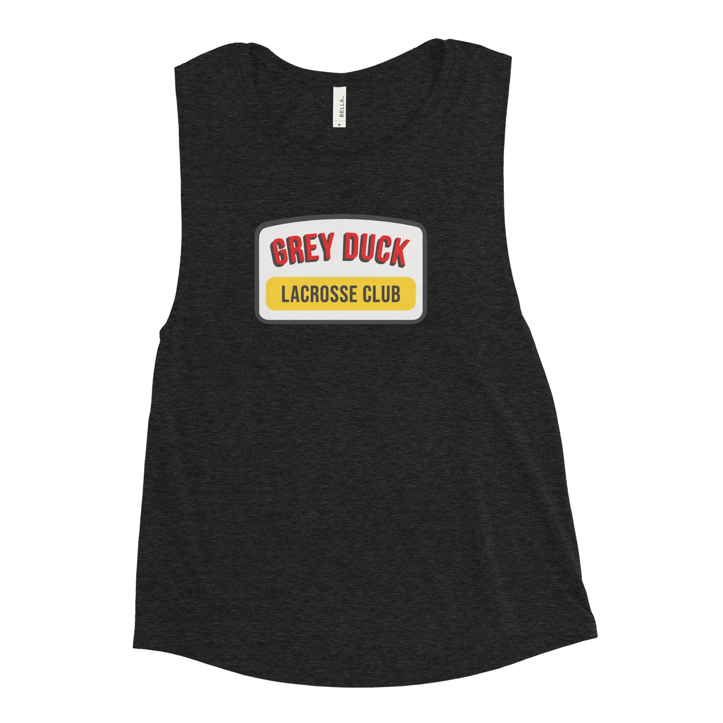 Women's Grey Duck Lacrosse Muscle Tank