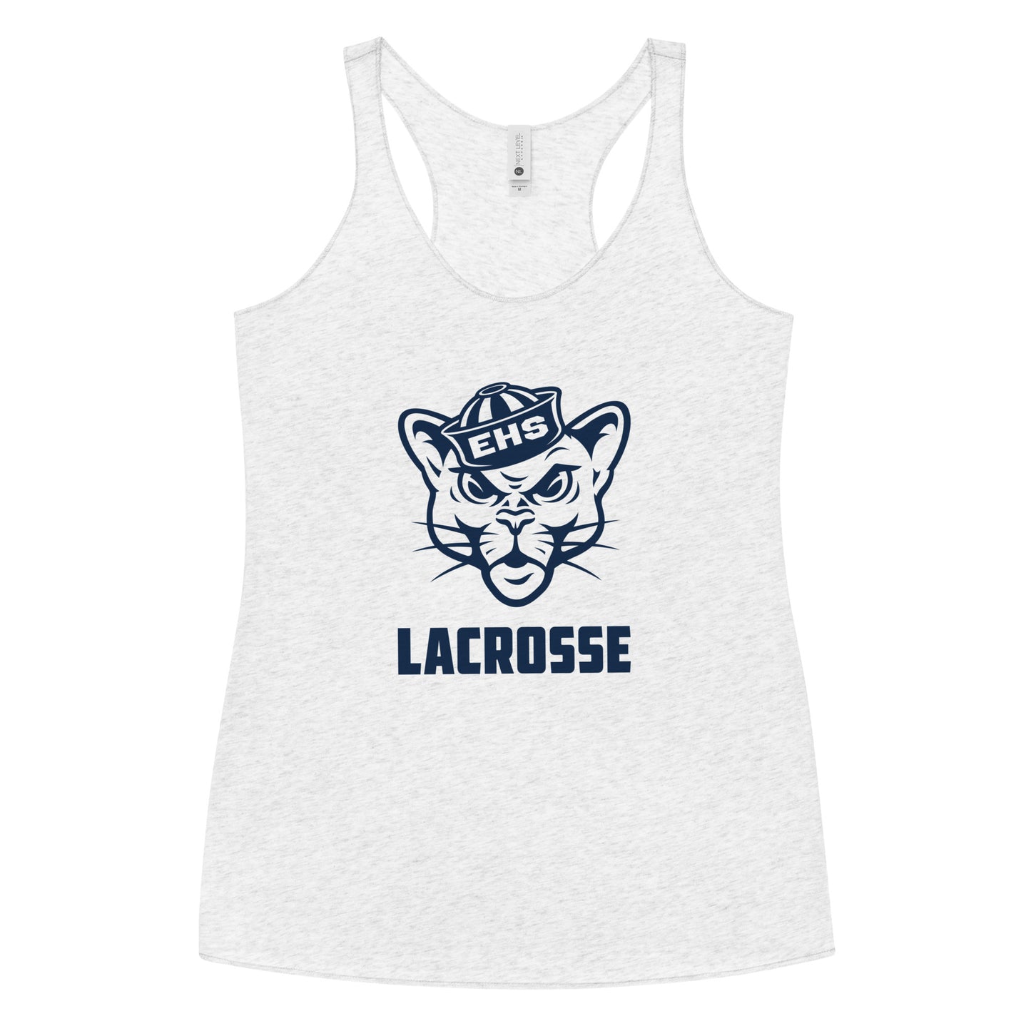 Women's Evergreen High School Lacrosse Next Level Racerback Tank Top