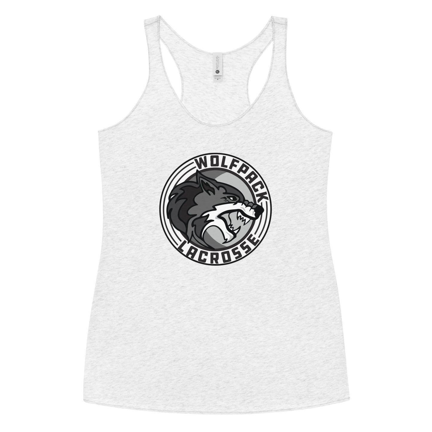 Women's Wolfpack Lacrosse Next Level Racerback Tank Top
