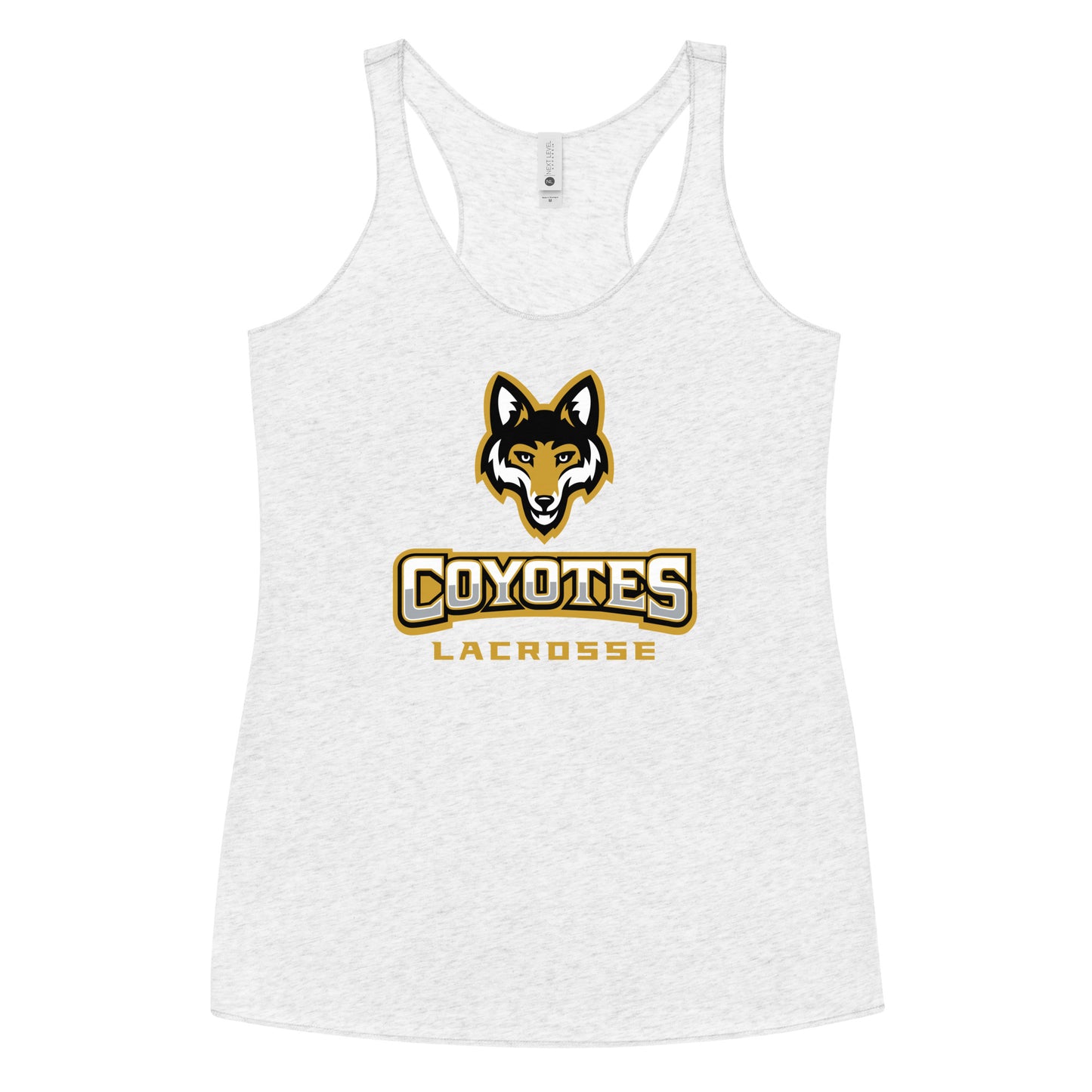 Women's Coyotes Lacrosse Next Level Racerback Tank Top