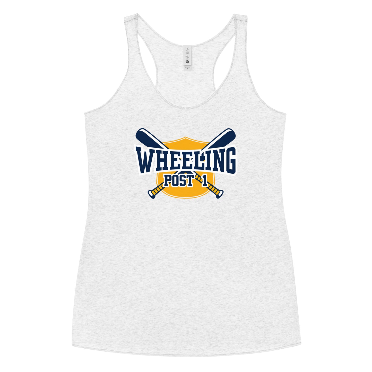 Women's Wheeling Post 1 Next Level Racerback Tank Top