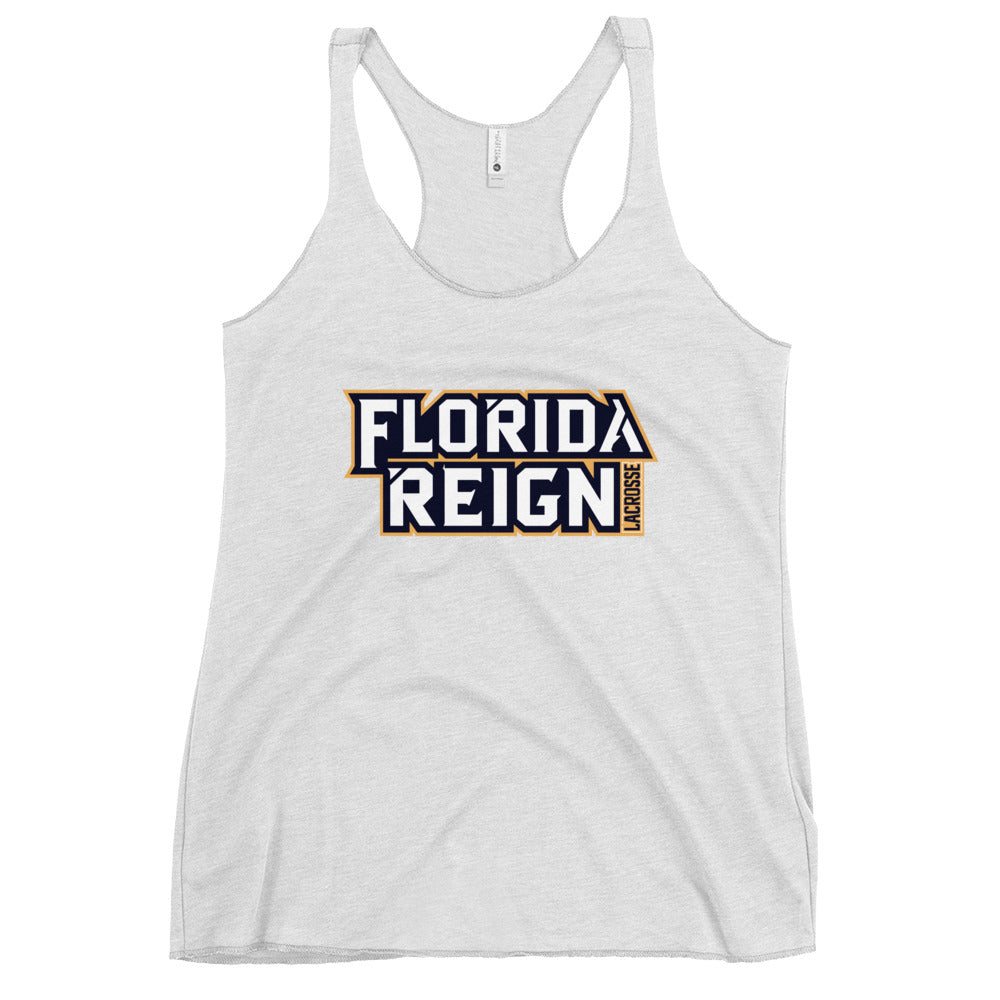 Women's Florida Reign Lacrosse Next Level Racerback Tank Top