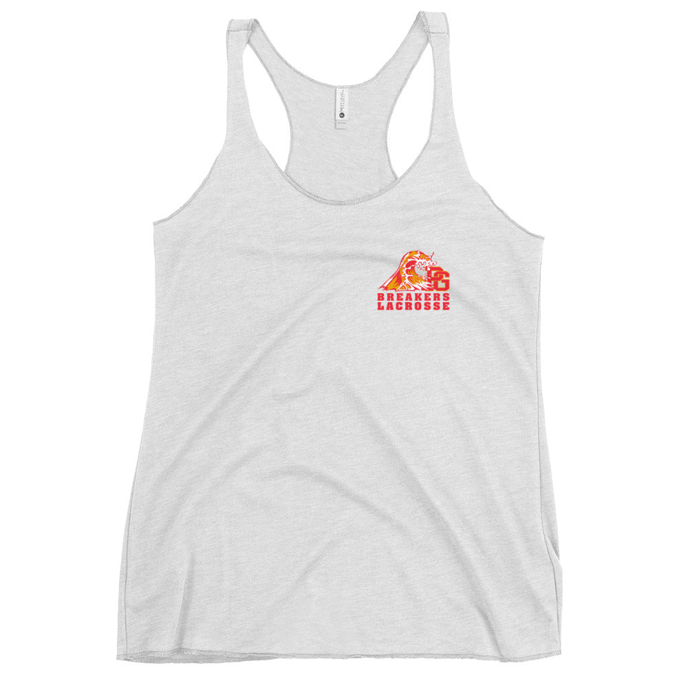 Women's Pacific Grove High School Men's Lacrosse Next Level Racerback Tank Top