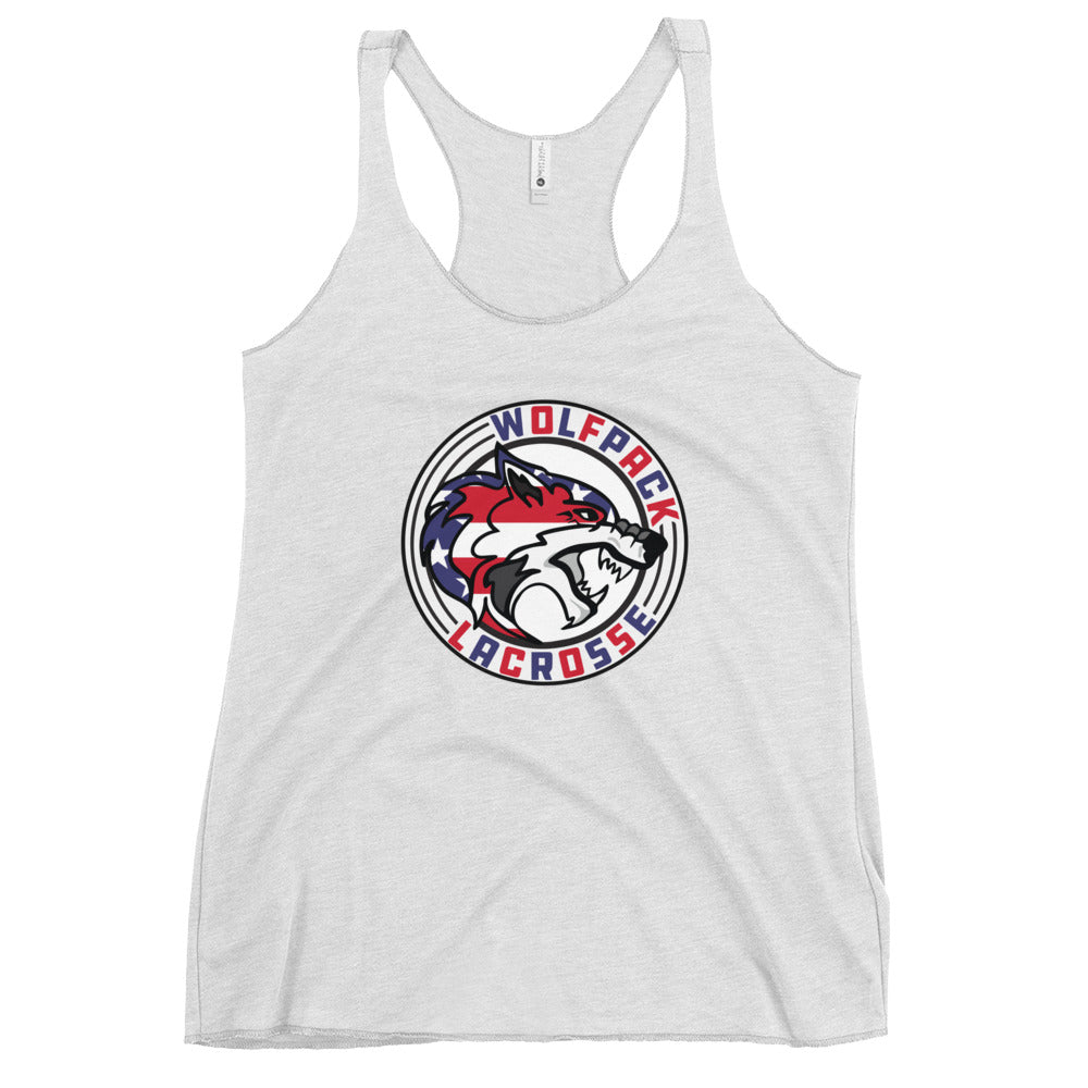 Women's Wolfpack Lacrosse Next Level Racerback Tank