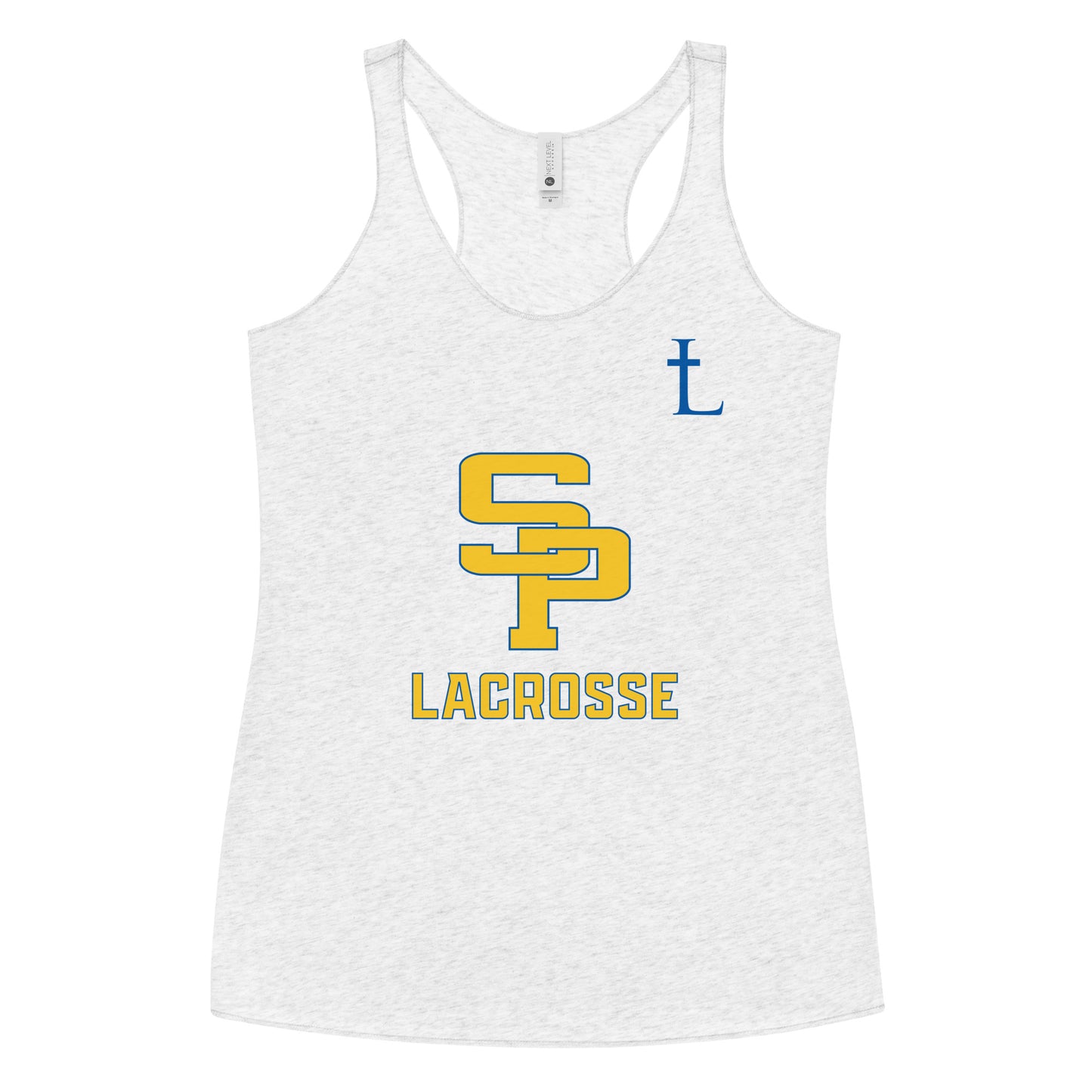 Women's Saint Paul's Wolves Lacrosse Next Level Racerback Tank Top