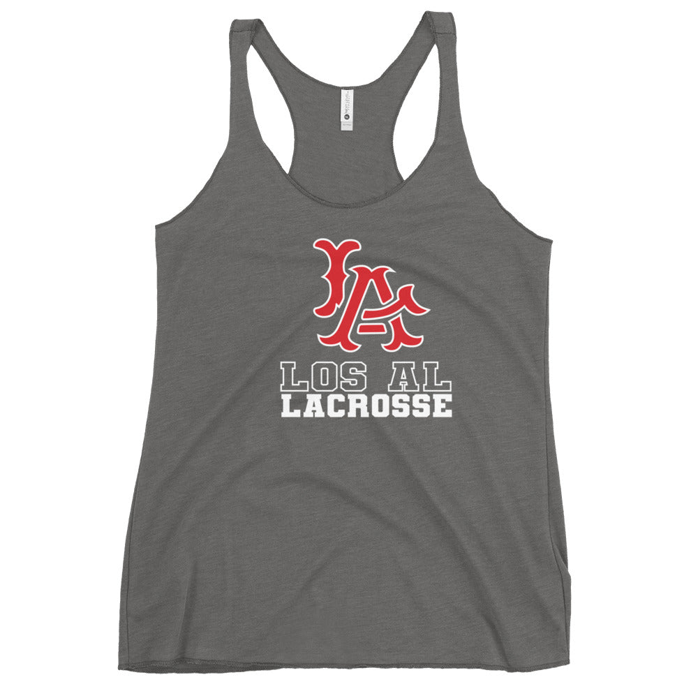 Women's Los Al Lacrosse Corner  Next Level Racerback Tank Top