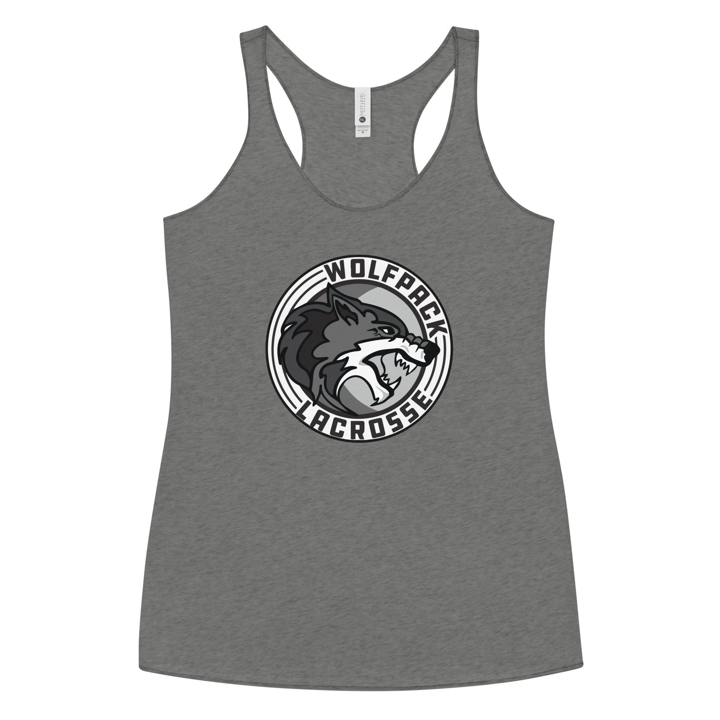 Women's Wolfpack Lacrosse Next Level Racerback Tank Top