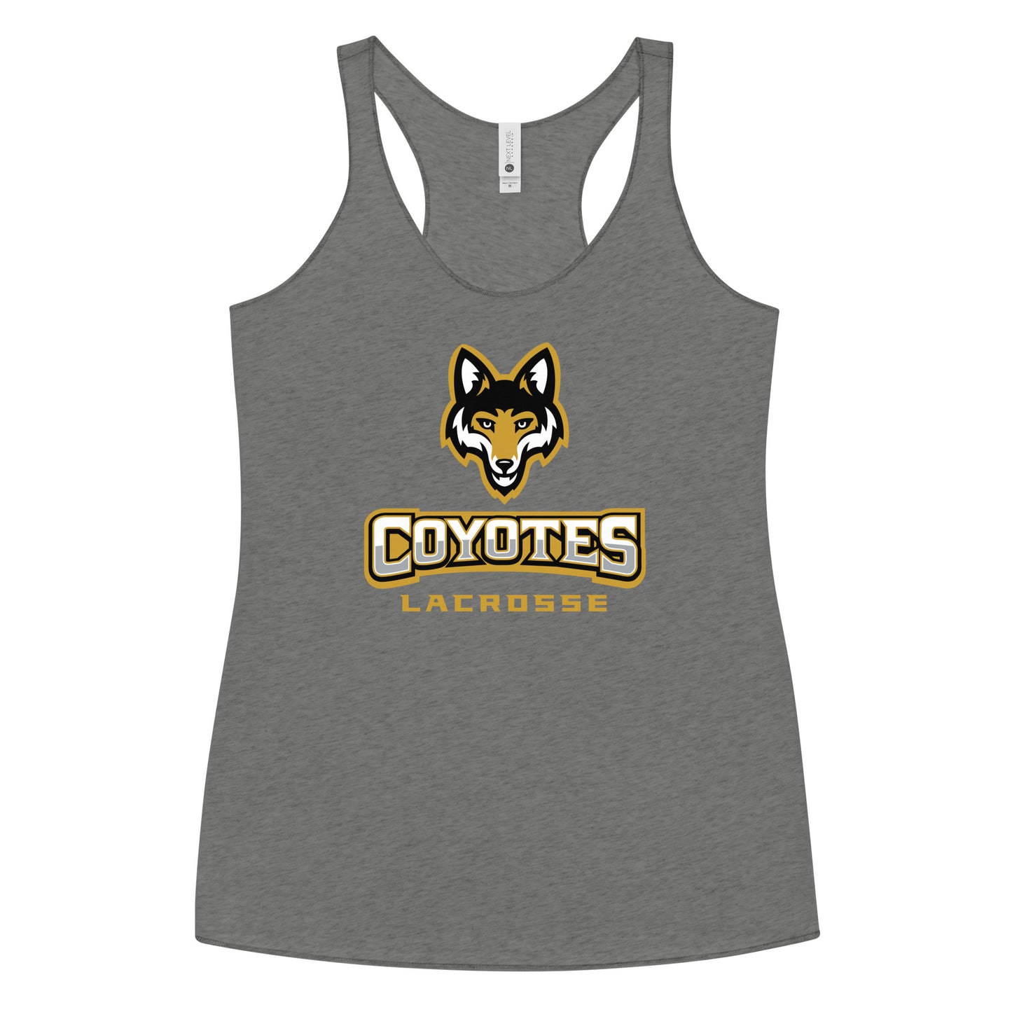 Women's Coyotes Lacrosse Next Level Racerback Tank Top