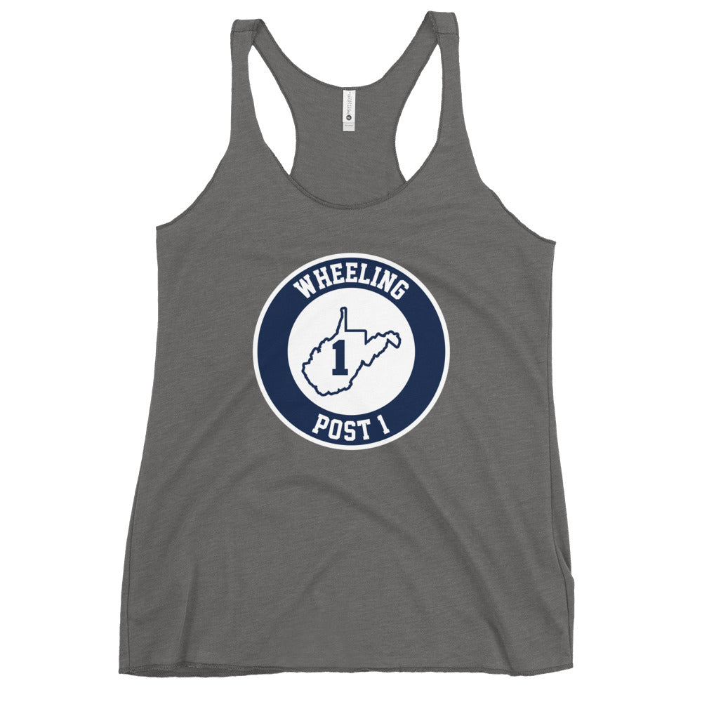 Women's Wheeling Post 1 Next Level Racerback Tank Top