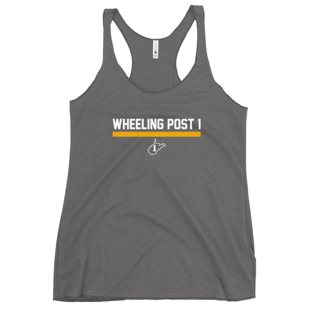 Women's Wheeling Post 1 Next Level Racerback Tank Top