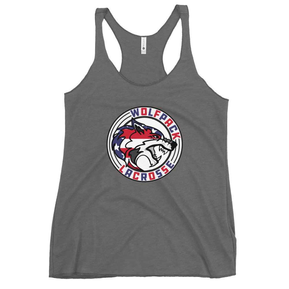 Women's Wolfpack Lacrosse Next Level Racerback Tank