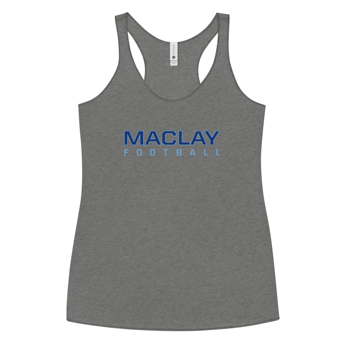 Women's Maclay Football Next Level Racerback Tank Top