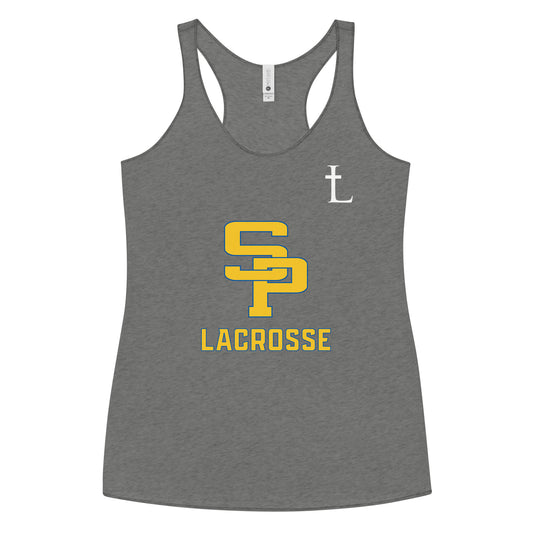 Women's Saint Paul's Wolves Lacrosse Next Level Racerback Tank Top