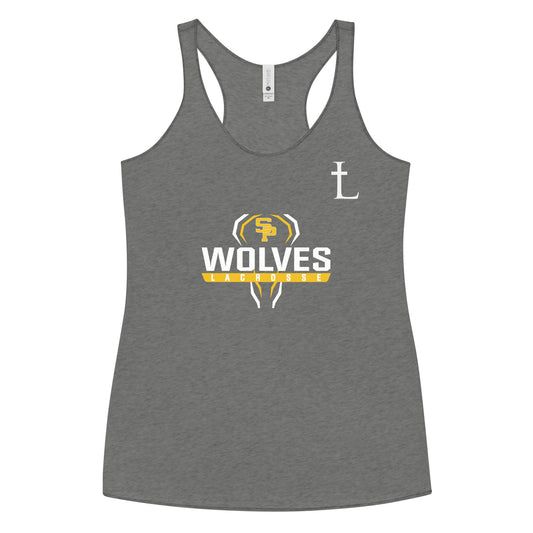 Women's Saint Paul's Wolves Lacrosse Next Level Racerback Tank Top