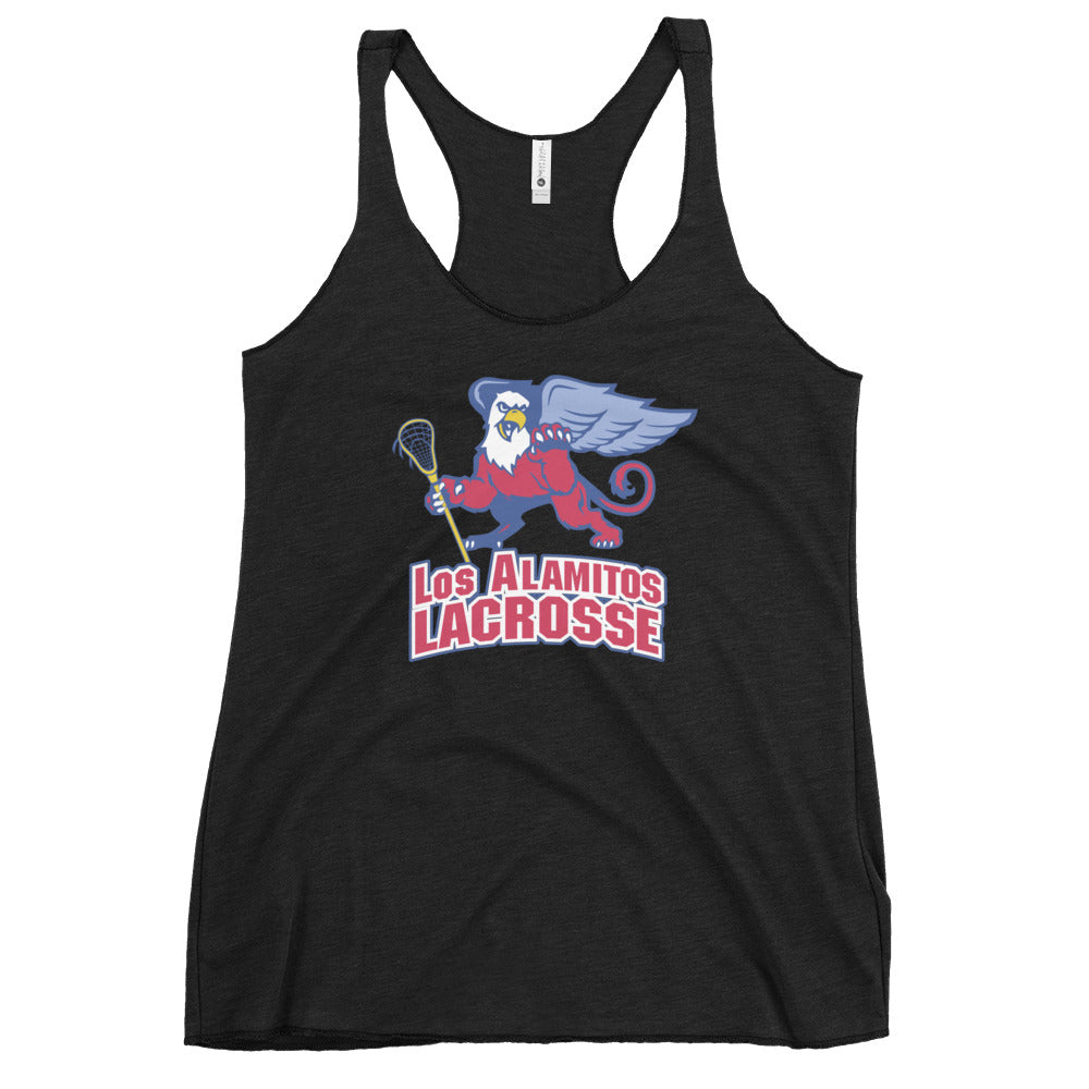 Women's Los Al Lacrosse Corner  Next Level Racerback Tank Top