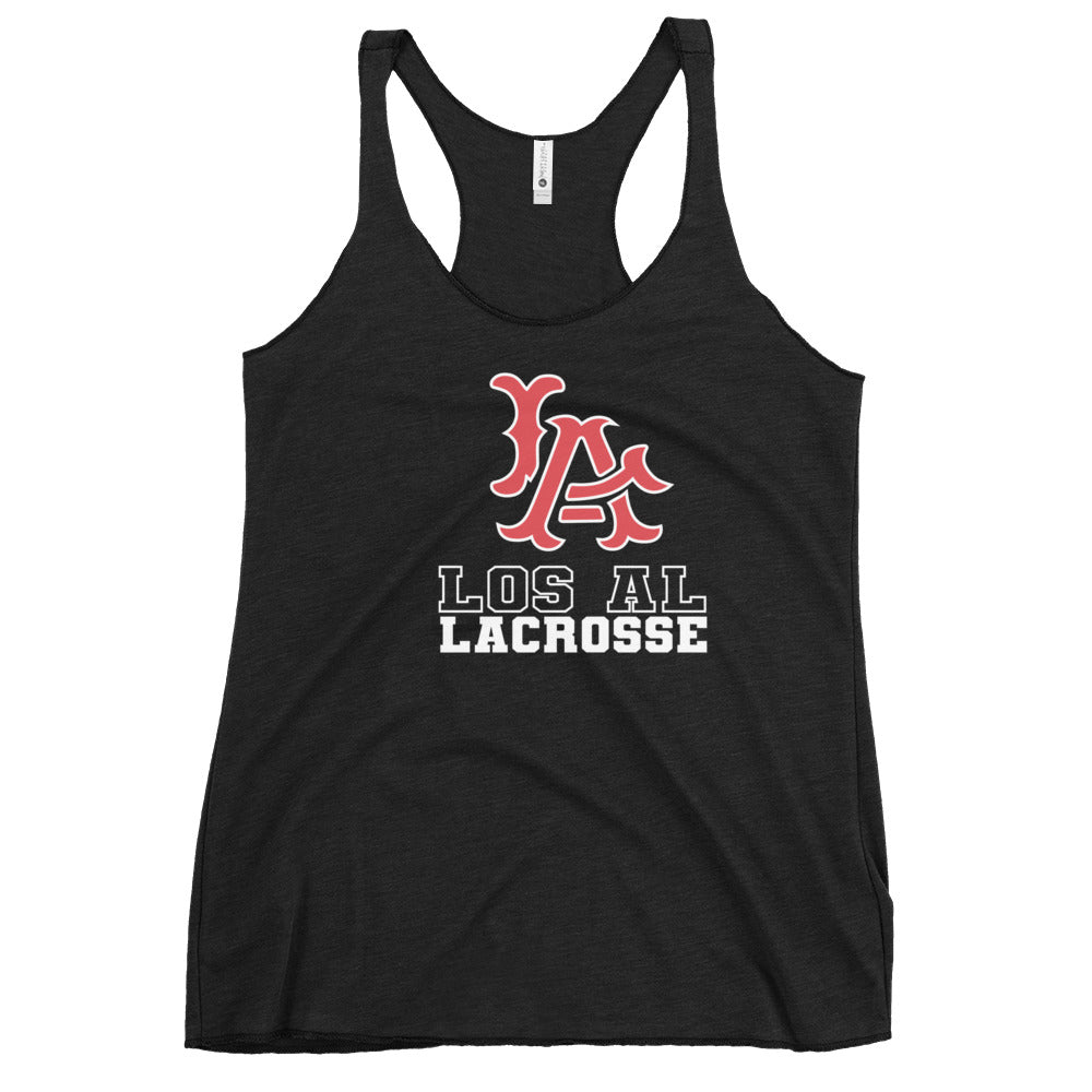 Women's Los Al Lacrosse Corner  Next Level Racerback Tank Top
