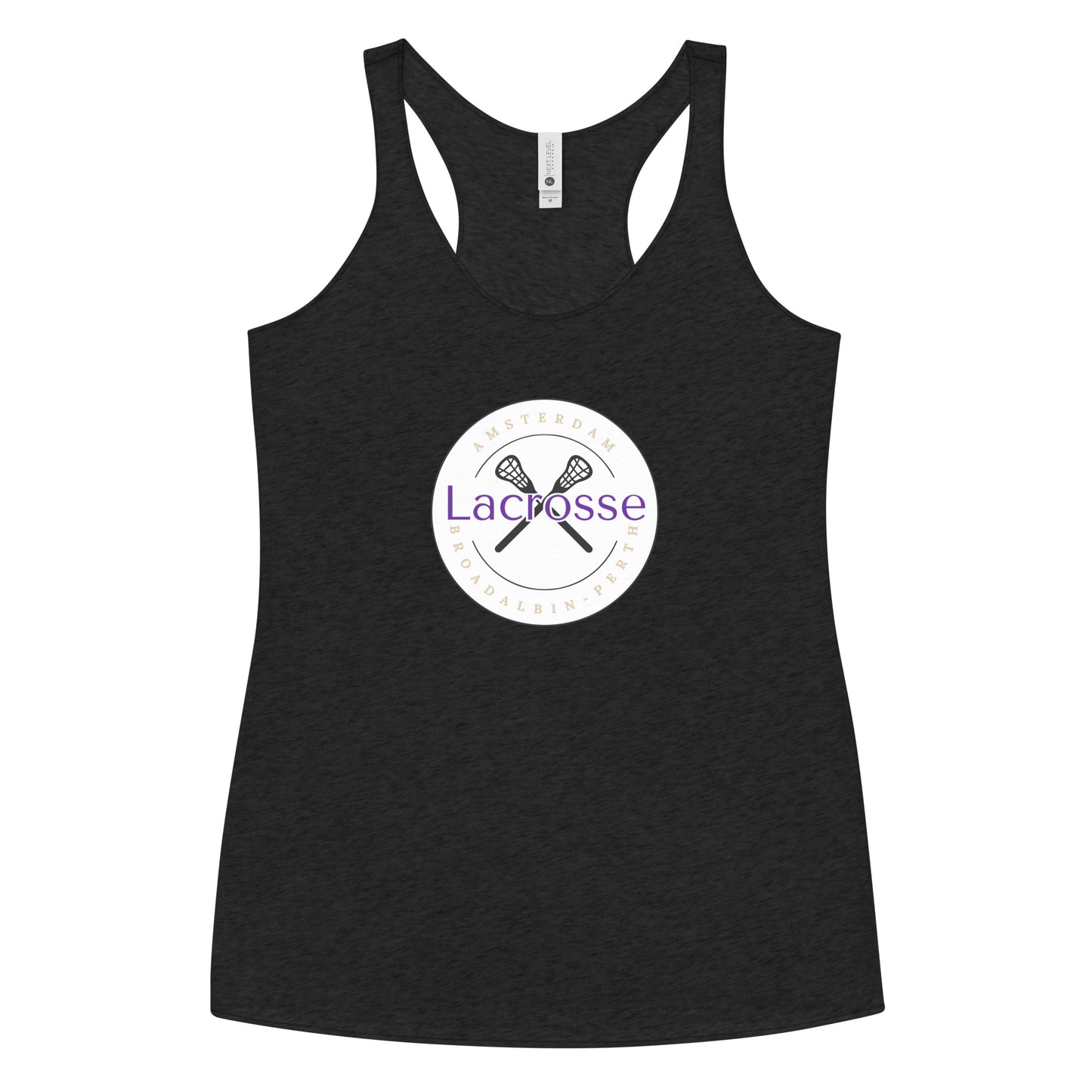 Women's Amsterdam Lacrosse Booster Club Next Level Racerback Tank Top
