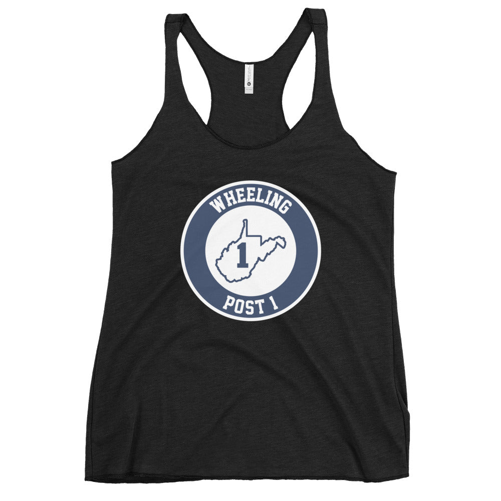Women's Wheeling Post 1 Next Level Racerback Tank Top