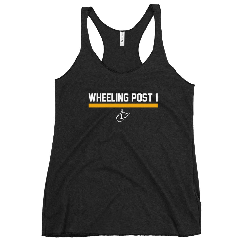 Women's Wheeling Post 1 Next Level Racerback Tank Top