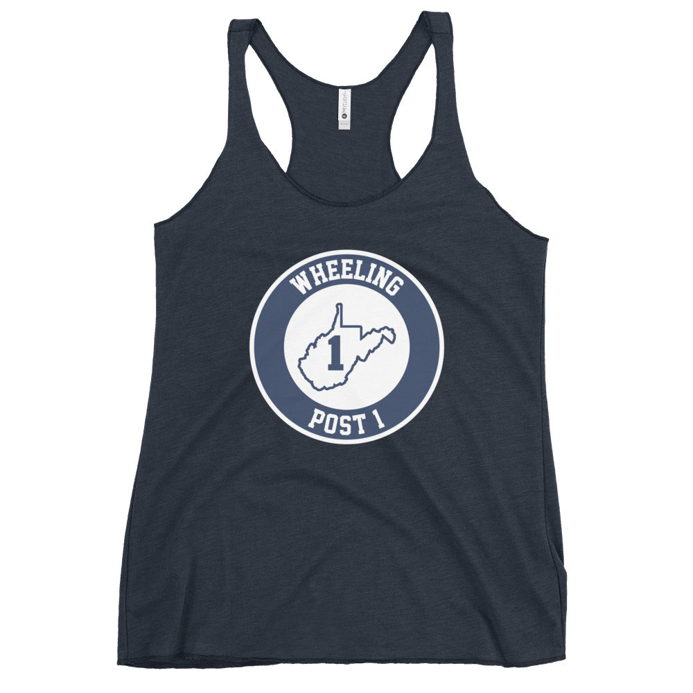 Women's Wheeling Post 1 Next Level Racerback Tank Top