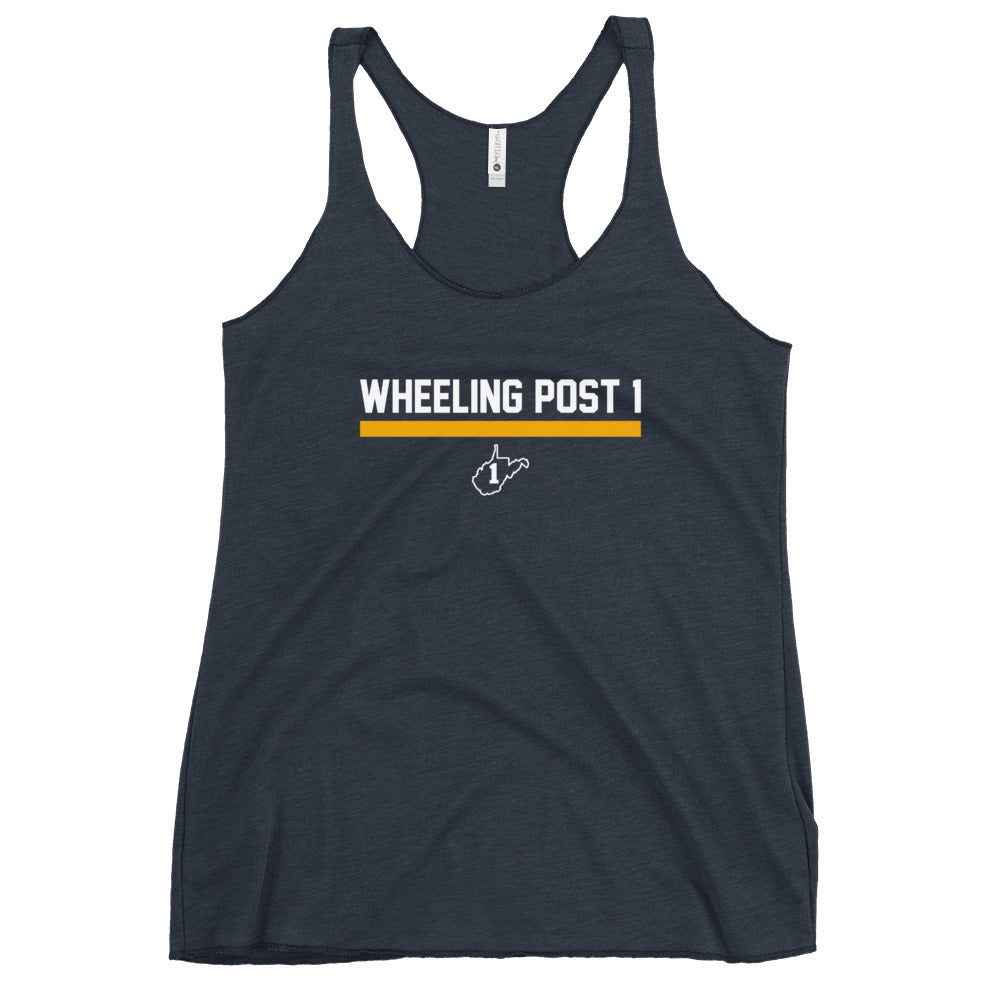 Women's Wheeling Post 1 Next Level Racerback Tank Top
