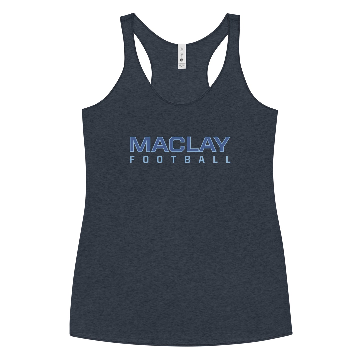 Women's Maclay Football Next Level Racerback Tank Top