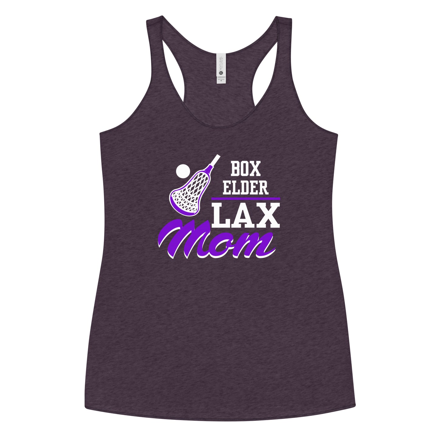 Women's Box Elder Lacrosse Next Level Racerback Tank Top