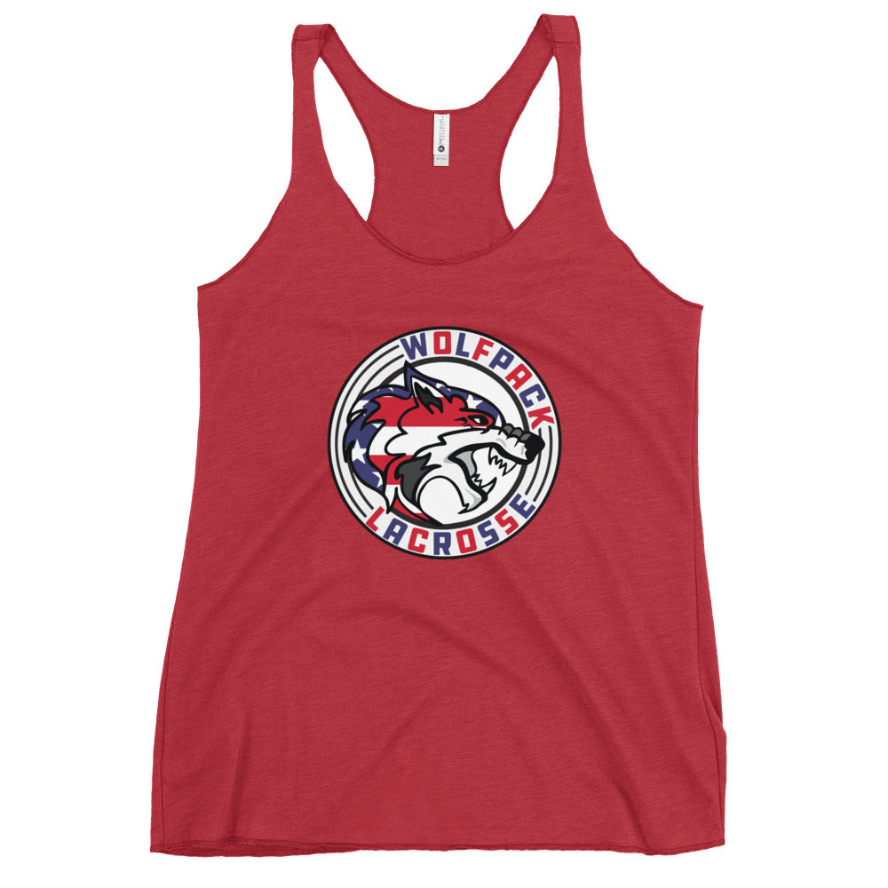 Women's Wolfpack Lacrosse Next Level Racerback Tank