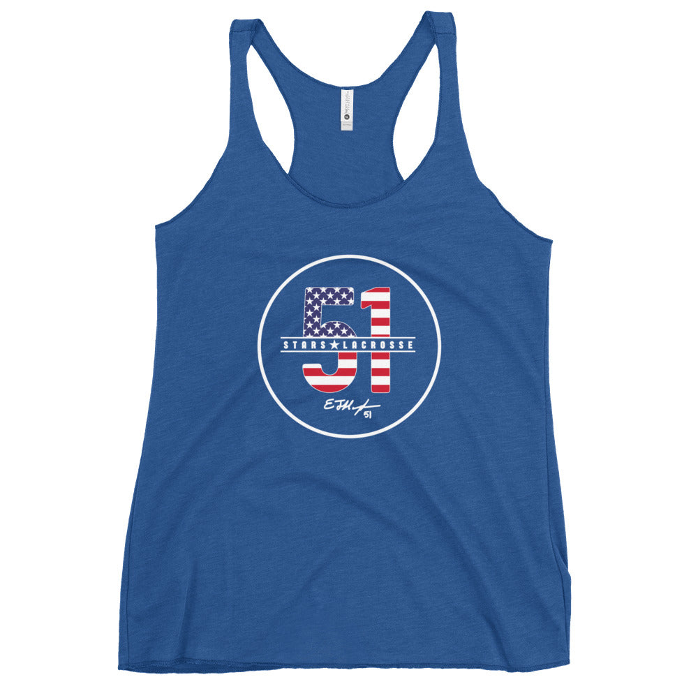 Women's 51 Stars Lacrosse Next Level Racerback Tank