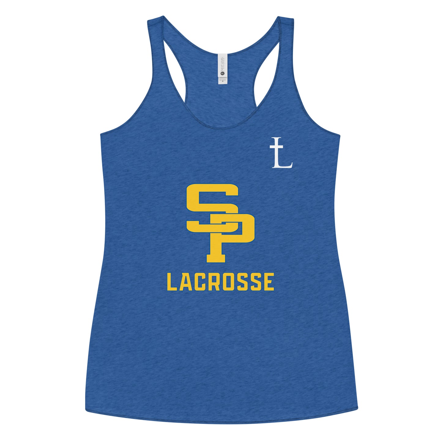 Women's Saint Paul's Wolves Lacrosse Next Level Racerback Tank Top