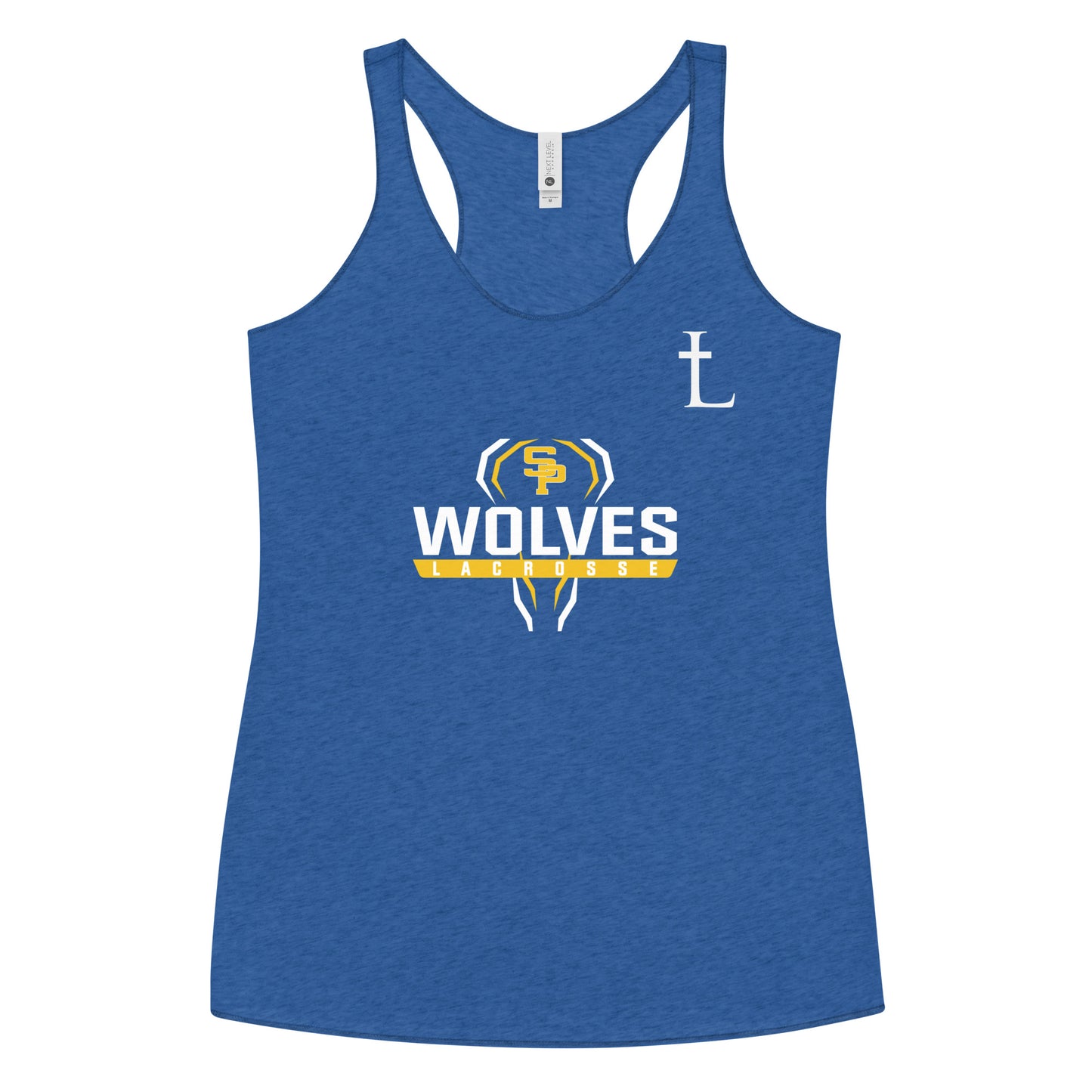 Women's Saint Paul's Wolves Lacrosse Next Level Racerback Tank Top