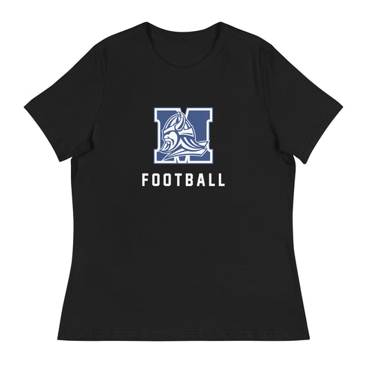 Women's Maclay Football Bella + Canvas Relaxed T-Shirt