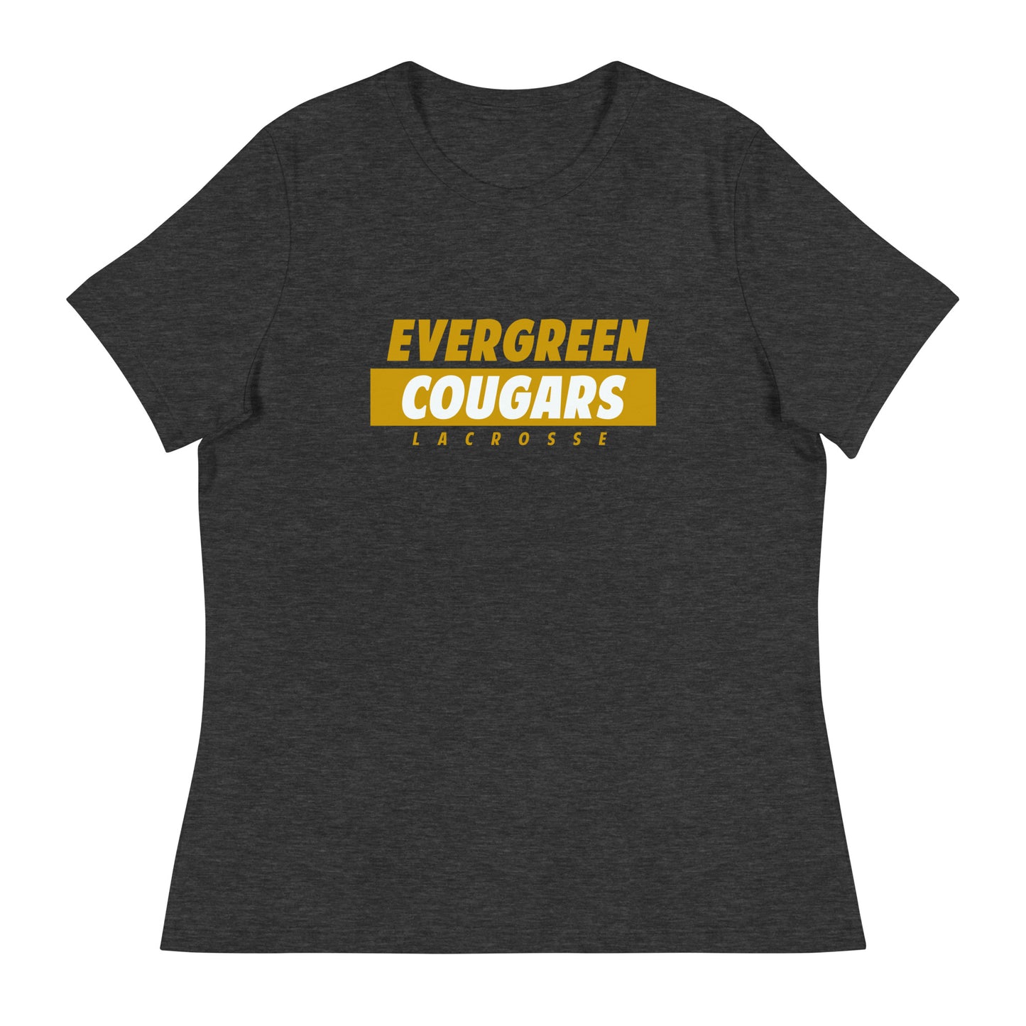 Women's Evergreen Cougars Lacrosse Bella + Canvas Relaxed T-Shirt
