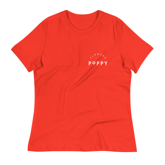 Women's Poppy Flowers Bella + Canvas T-Shirt