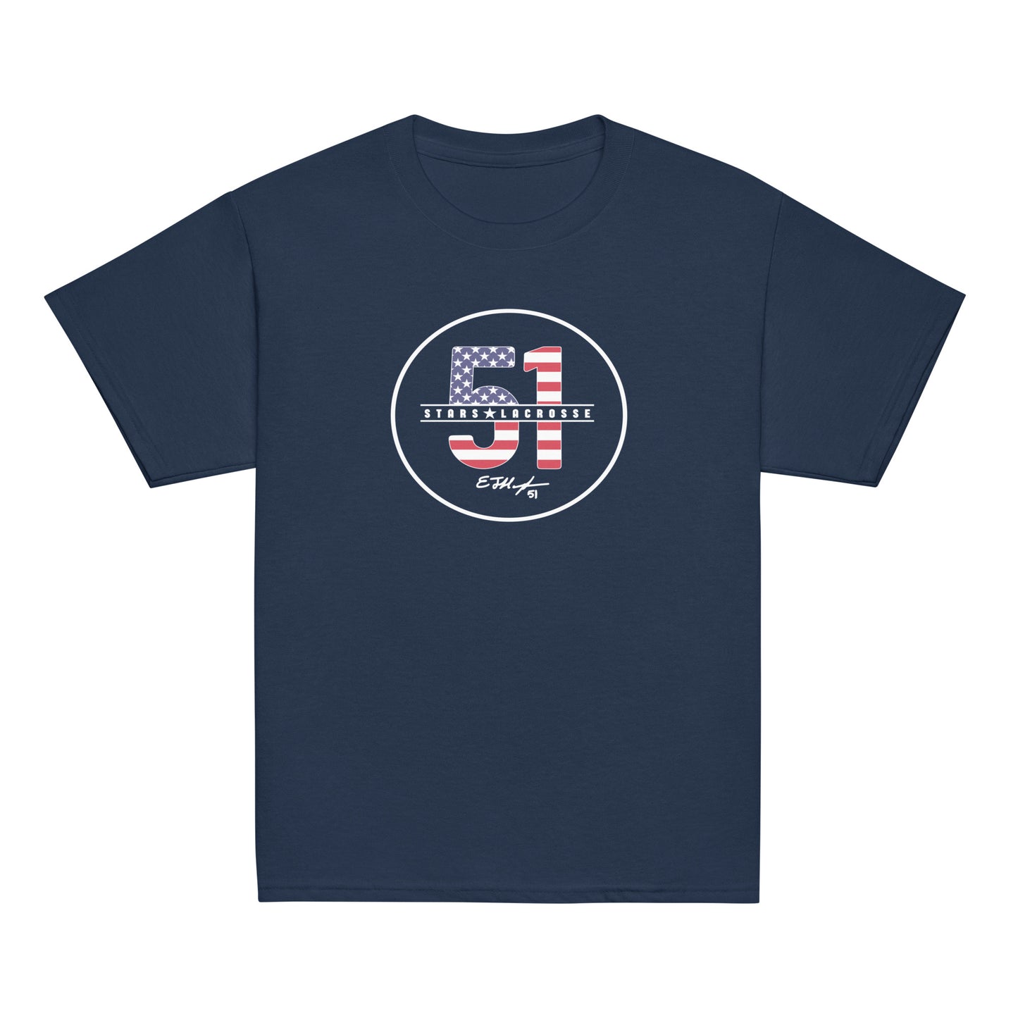 Youth 51 Stars Lacrosse Gildan Cotton T-Shirt