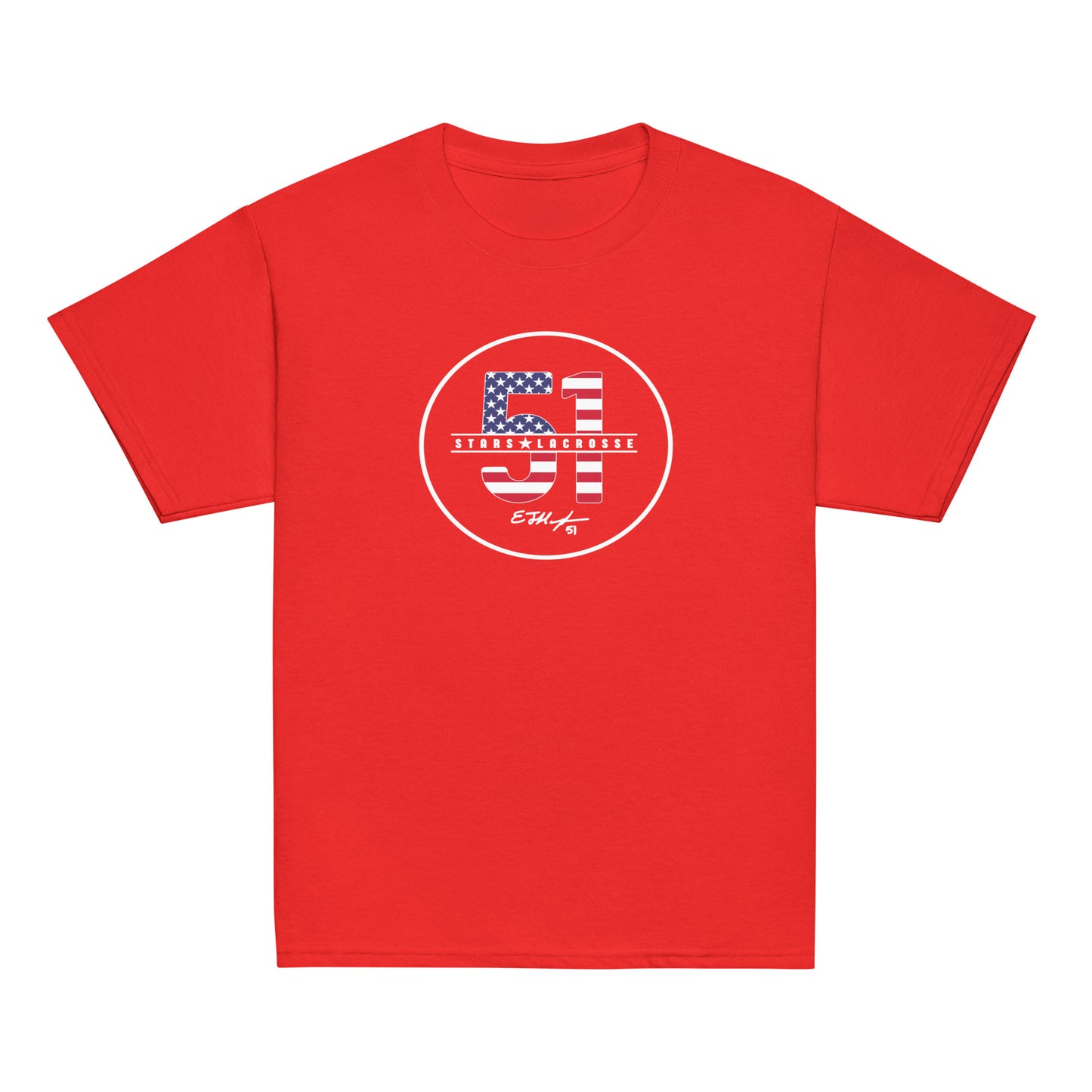 Youth 51 Stars Lacrosse Gildan Cotton T-Shirt