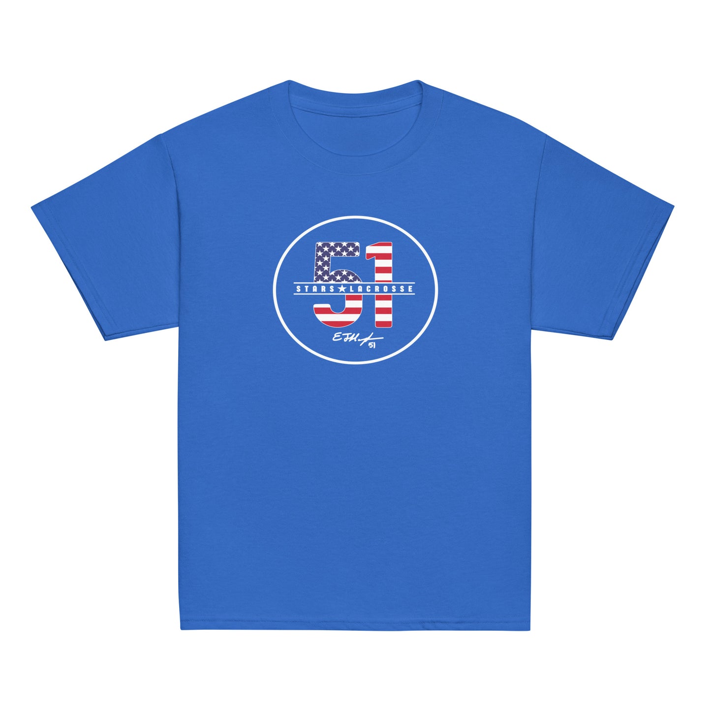 Youth 51 Stars Lacrosse Gildan Cotton T-Shirt