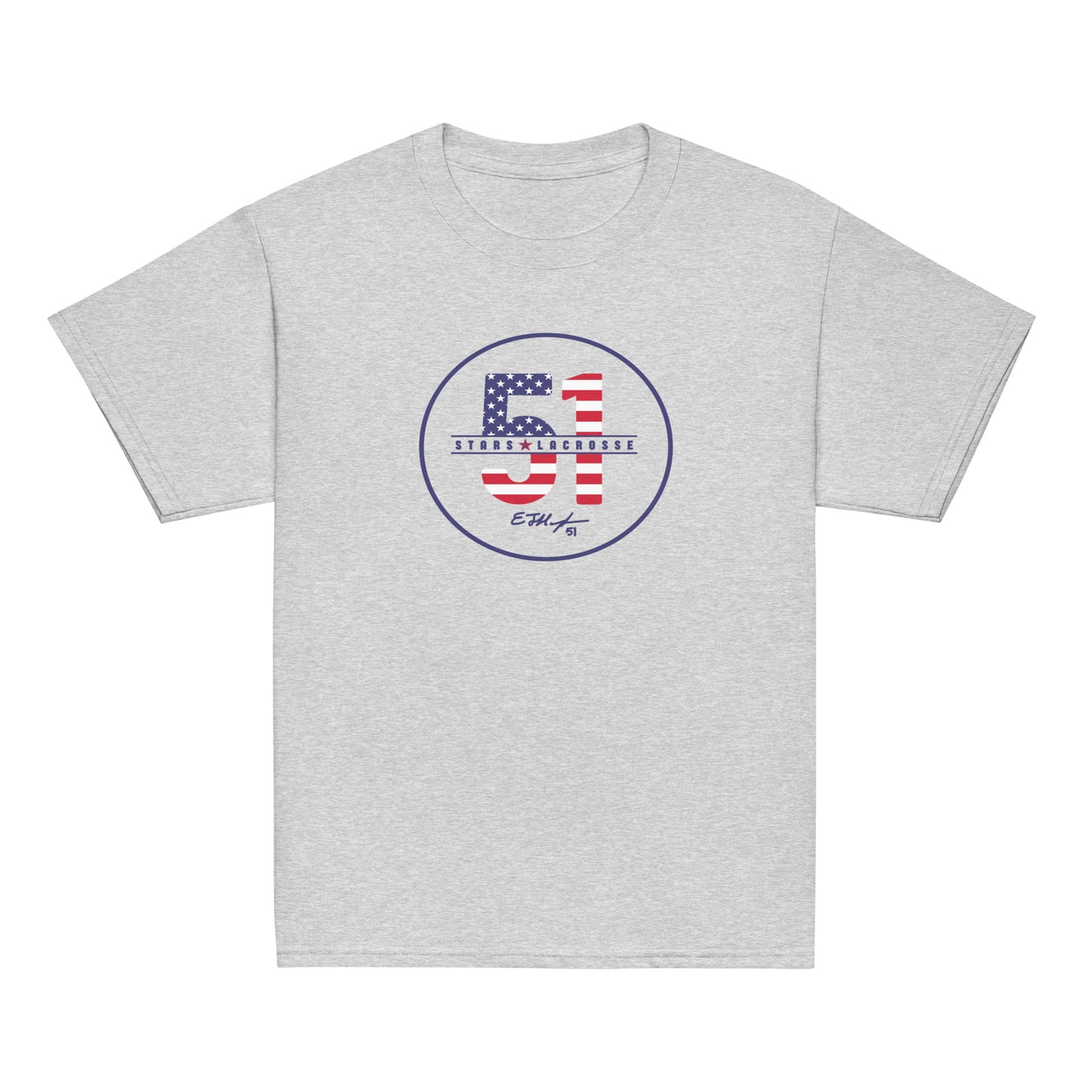 Youth 51 Stars Lacrosse Gildan Cotton T-Shirt