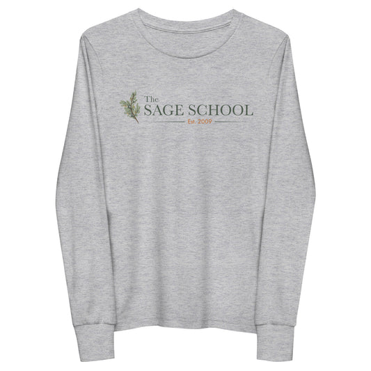 Youth Sage School Bella + Canvas Long Sleeve Shirt